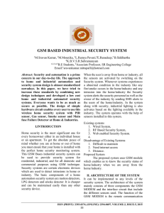 GSM BASED INDUSTRIAL SECURITY SYSTEM