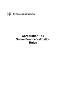 Corporation Tax Online Service Validation Rules