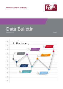 FCA Data Bulletin: Issue 4 - October 2015