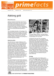 Adelong gold - NSW Resources and Energy