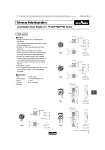 Trimmer Potentiometers - University of Hawaii