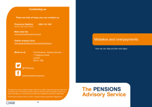 Mistakes and overpayments - The Pensions Advisory Service