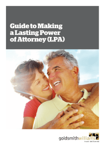 Guide to Making a Lasting Power of Attorney (LPA)