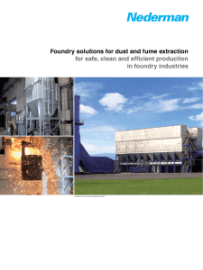 Foundry solutions for dust and fume extraction for safe