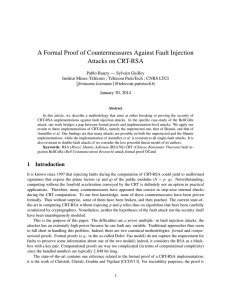 A Formal Proof of Countermeasures Against Fault Injection Attacks