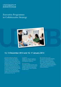 Executive Programme in Collaborative Strategy