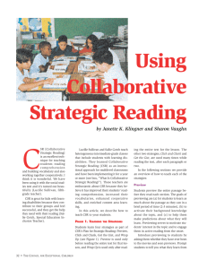 Using Collaborative Strategic Reading