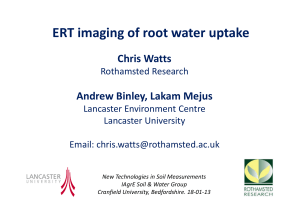 ERT imaging of root water uptake