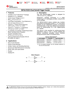 SN74LVC2G14 Dual Schmitt-Trigger Inverter (Rev. O)