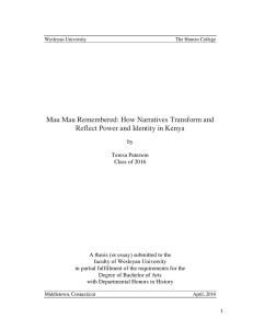 Mau Mau Remembered: How Narratives Transform