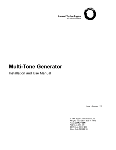 Multi-Tone Generator