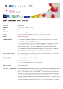 EDM: Creating HTML Email - Billy Blue College of Design