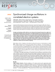 Synchronized charge oscillations in correlated electron systems