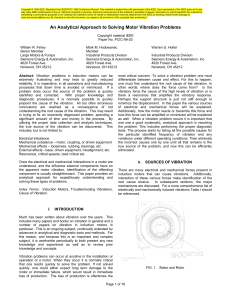 An Analytical Approach to Solving Motor Vibration Problems