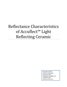 Reflectance Characteristics of Accuflect Light Reflecting