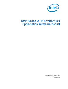 Intel® 64 and IA-32 Architectures Optimization Reference Manual