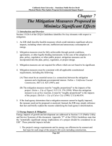 Chapter 7 The Mitigation Measures