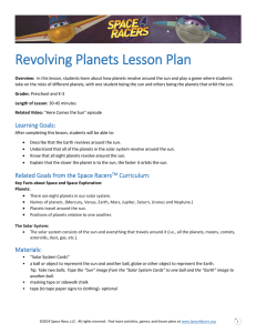 Revolving Planets Lesson Plan