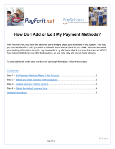 How Do I Add or Edit My Payment Methods?