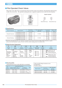 E - Pilot Operated Check Valves