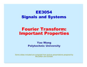 Fourier Transform: Important Properties