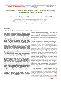 Performance Evaluation of an Indirect Vector Controlled Drive Using