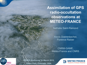 Assimilation of GPS radio-occultation observations at METEO