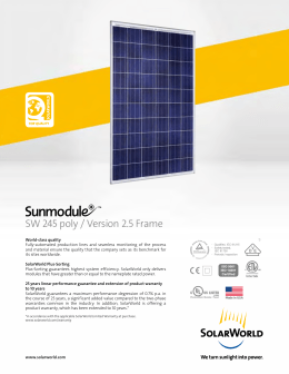 data watt sunmodule solarworld solar panel sheet mono poly