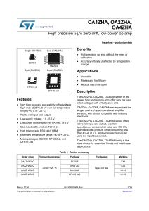 High precision 5 µV zero drift, low-power op amp