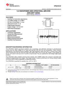 1.8-V Micropower CMOS Operational Amplifier Zero