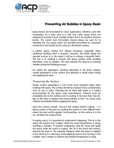 Preventing Air Bubbles in Epoxy Resin