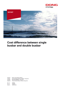 Cost difference between single busbar and double