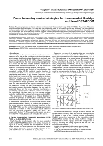 Power balancing control strategies for the cascaded H