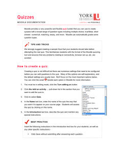 Quizzes - Moodle
