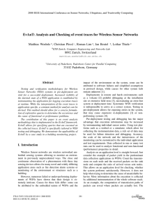 Analysis and Checking of Event Traces for Wireless Sensor Networks