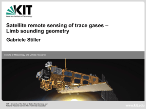 Satellite remote sensing of trace gases