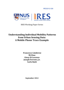 Understanding Individual Mobility Patterns from Urban Sensing Data