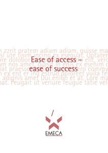 Ease of access – ease of success