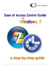 Windows 7 Accessibility Guide