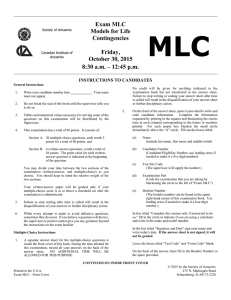 MLC Exam Cover - Society of Actuaries