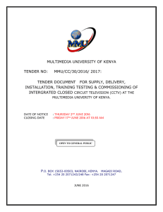 MULTIMEDIA UNIVERSITY OF KENYA TENDER NO: MMU/CC/30