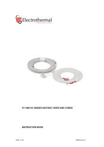 ht and hc series heating tapes and cords instruction