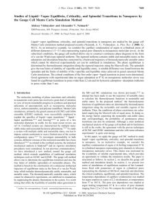 Studies of Liquid-Vapor Equilibria, Criticality, and Spinodal