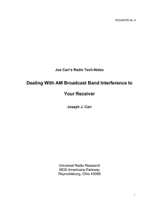 Dealing With AM Broadcast Band Interference to Your
