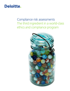 Compliance risk assessments