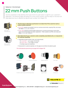 Schneider Electric 22mm Pushbuttons Selector Worksheet