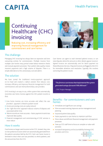 Continuing Healthcare (CHC) invoicing