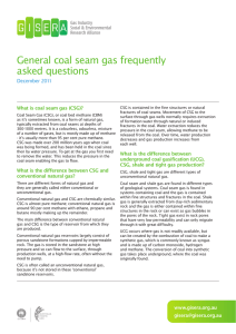 General coal seam gas frequently asked questions