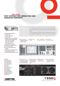 TEST SYSTEM FOR CONDUCTED AND RADIATED IMMUNITY