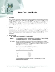 Bocce Court Specification - Bocce Standards Association